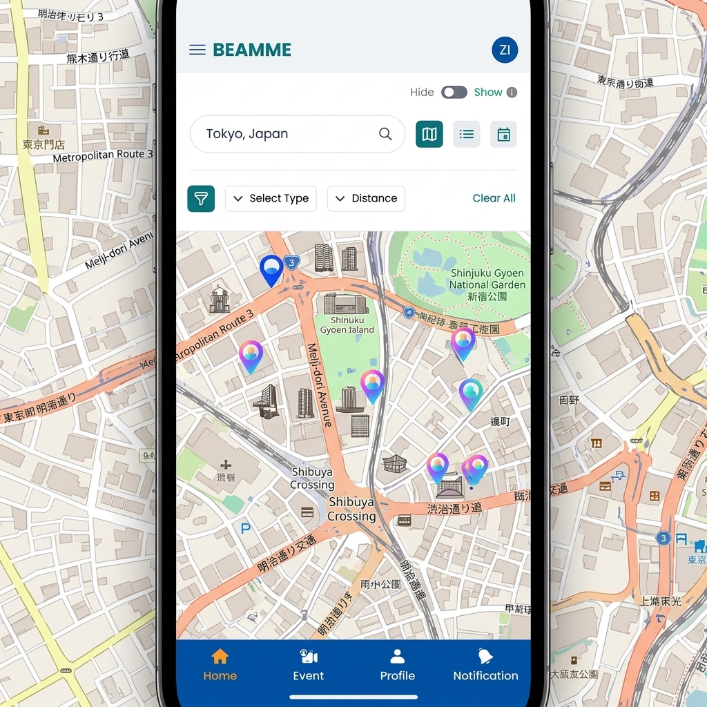 Beamme Tokyo App View
